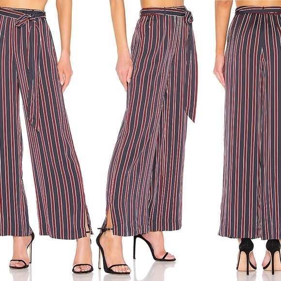 Frame Stripe Side Slit Easy Pant - Picture 4 of 11